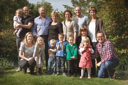 Neal and Judy Ibbotson with their children and grandchildren