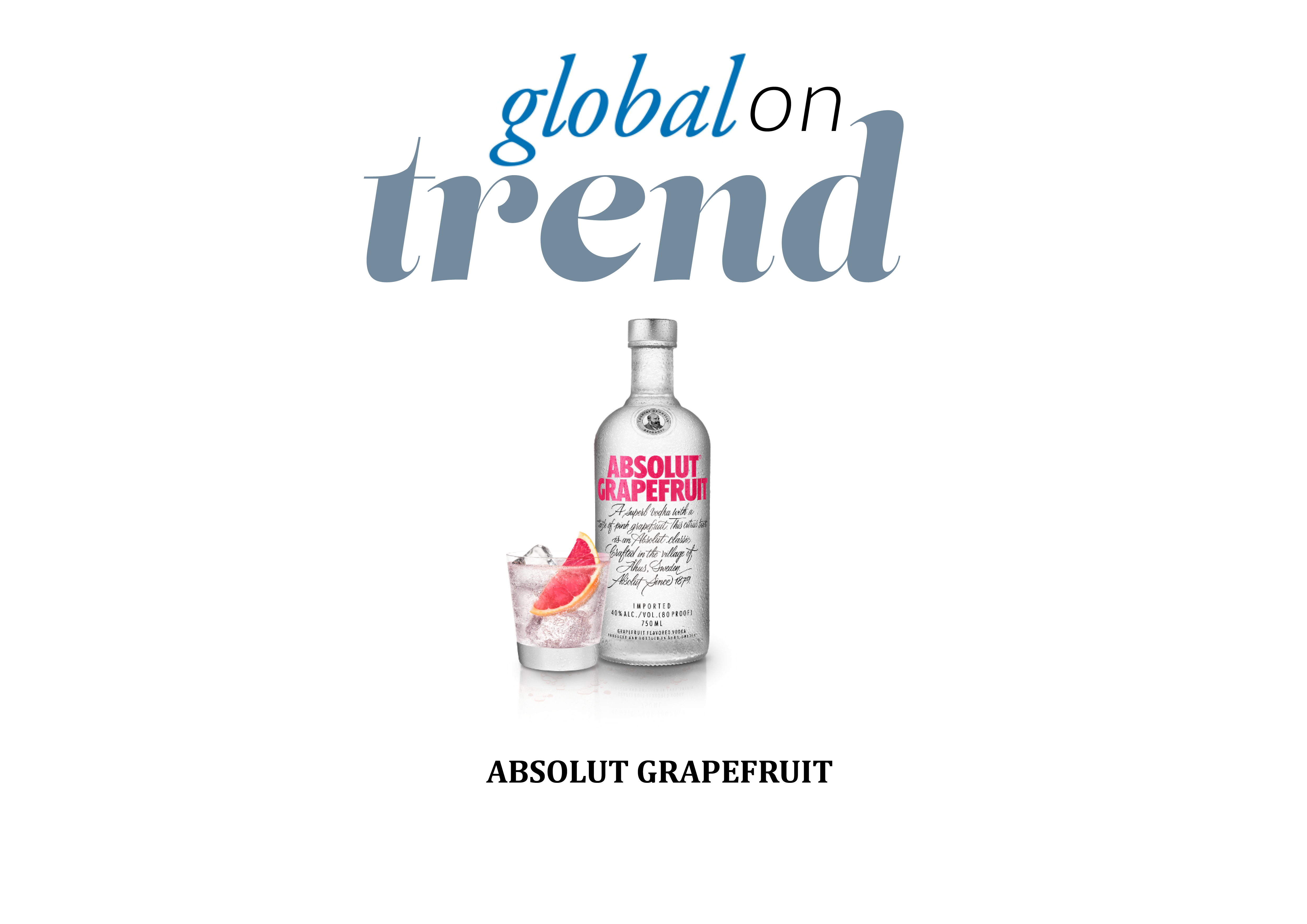 A bottle of Absolut Grapefruit