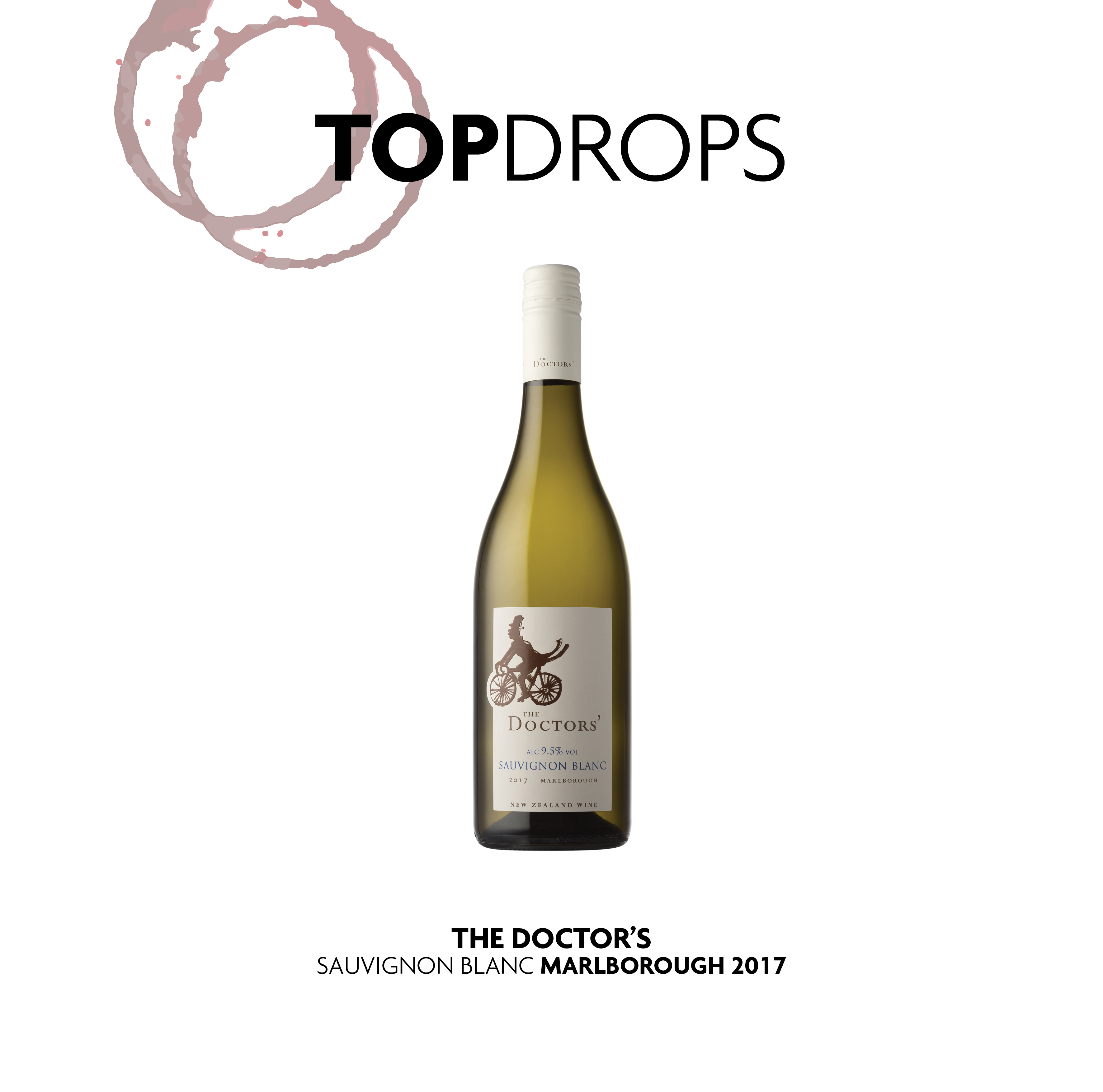 Bottle shot of The Doctors’ Marlborough Sauvignon Blanc 2017