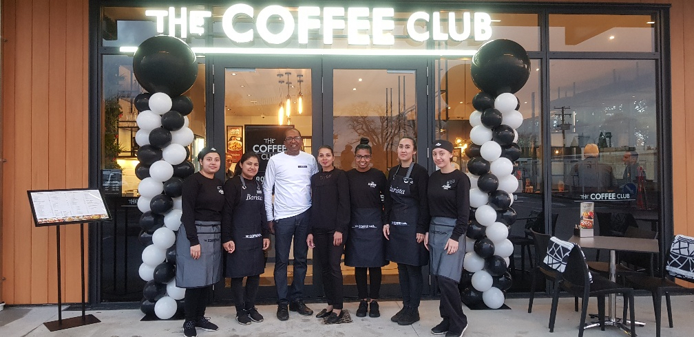 The owners and staff of the new Coffee Club Cambridge