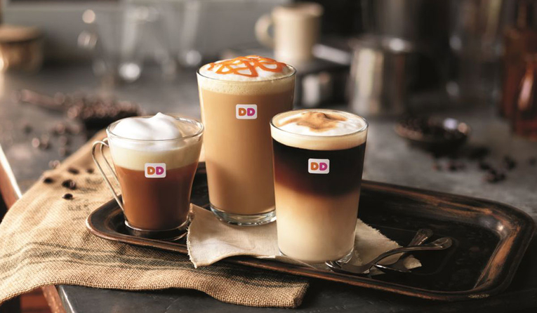 Three Dunkin' Donut beverages