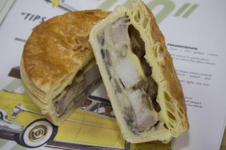 Patrick Lam's award-winning pork and mushroom pie.