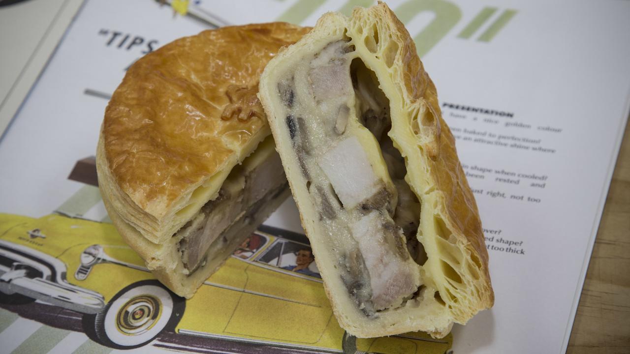 Patrick Lam's award-winning pork and mushroom pie.