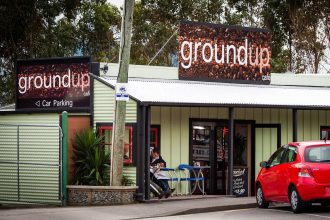 The exterior of the Groundup Cafe