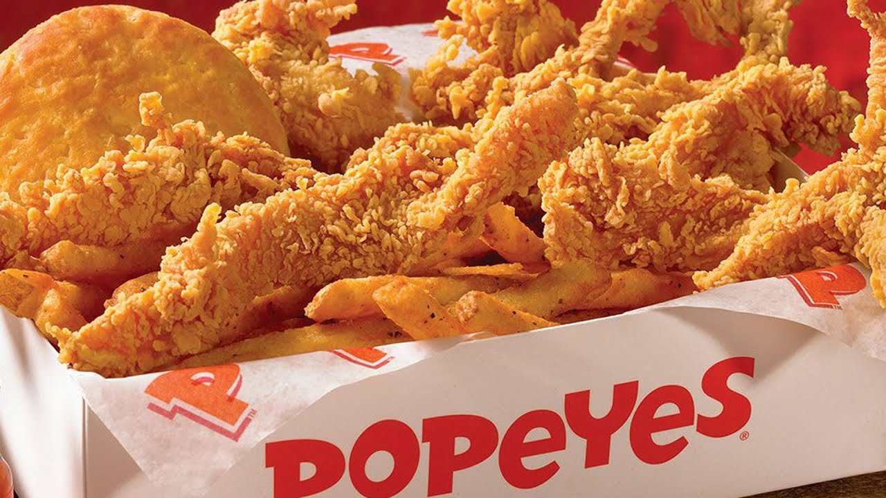 A box of Popeyes chicken