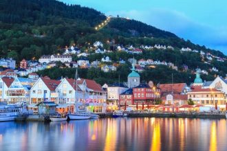 The town of Bergen, Norway