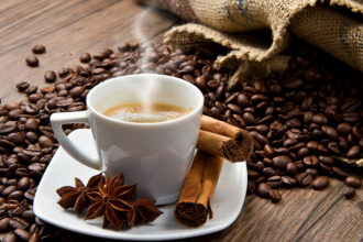 Coffee from the pot.