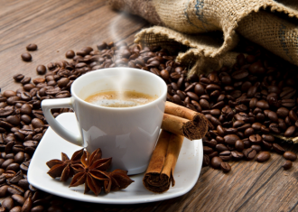 Coffee from the pot.