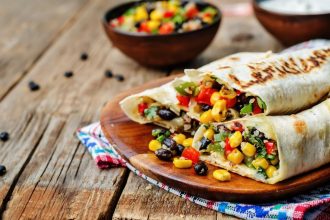 Burrito on a plate
