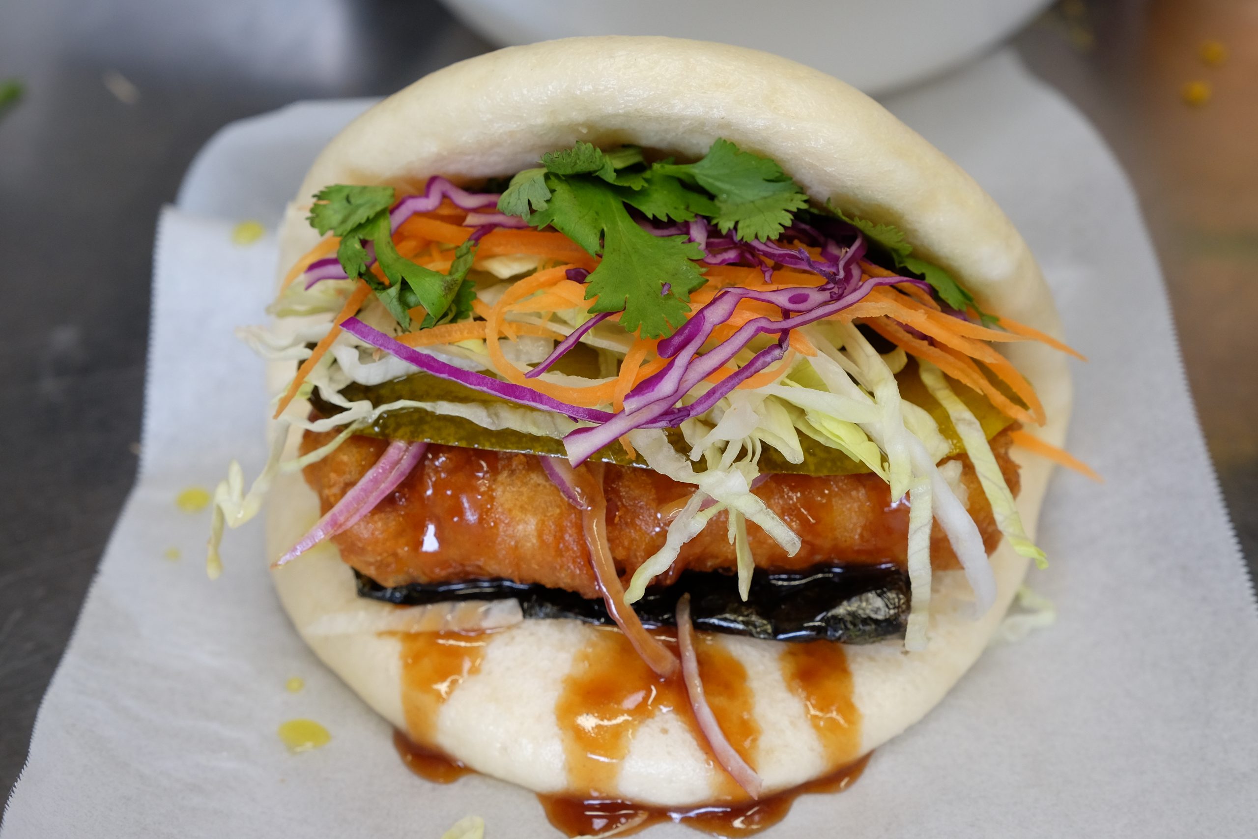 Bao Bun with Tempura Tofu