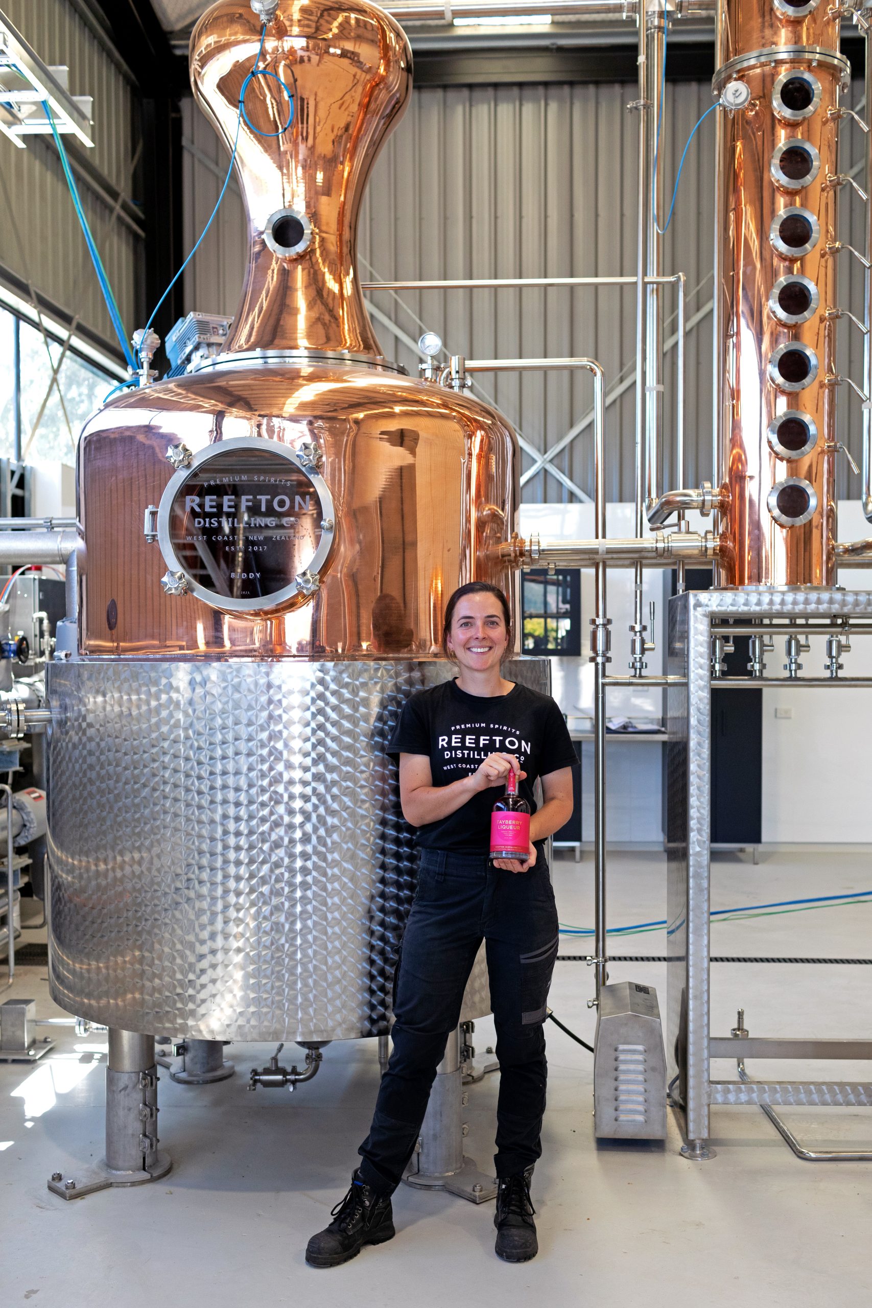 Beth Scott with Reefton Distilling Co. Tayberry Liqueur