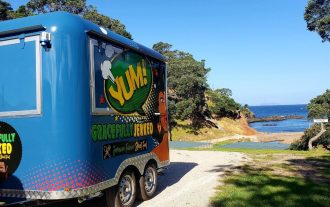 food truck by beach