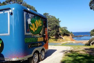 food truck by beach