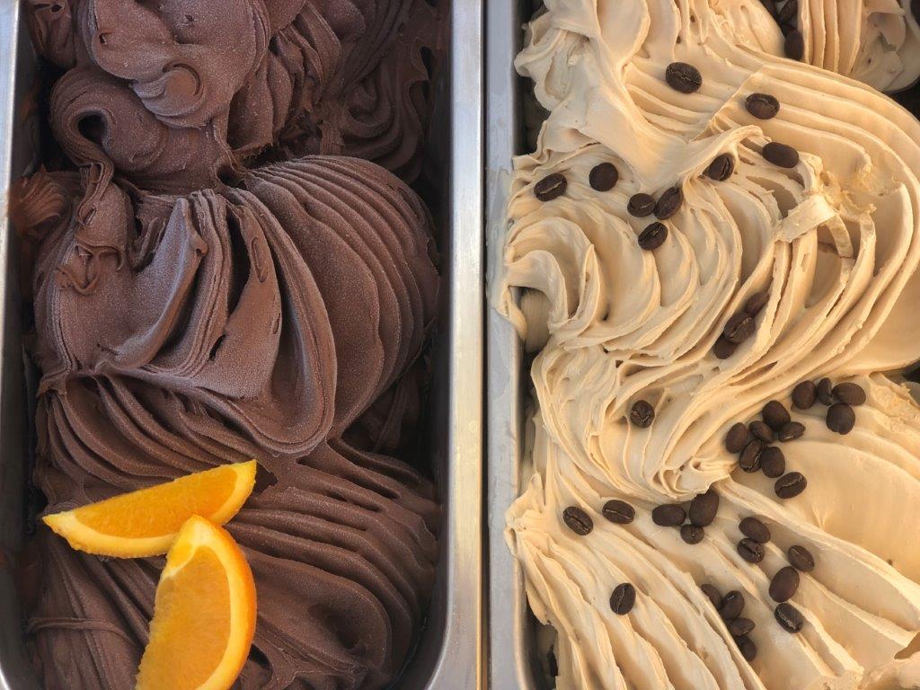 LITTLE LATO gelato tubs - dark choc orange sorbet and espresso