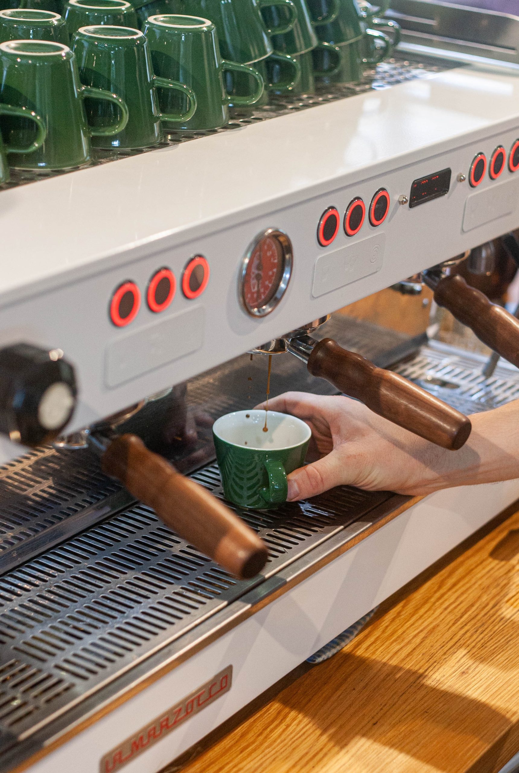 coffee machine making coffee