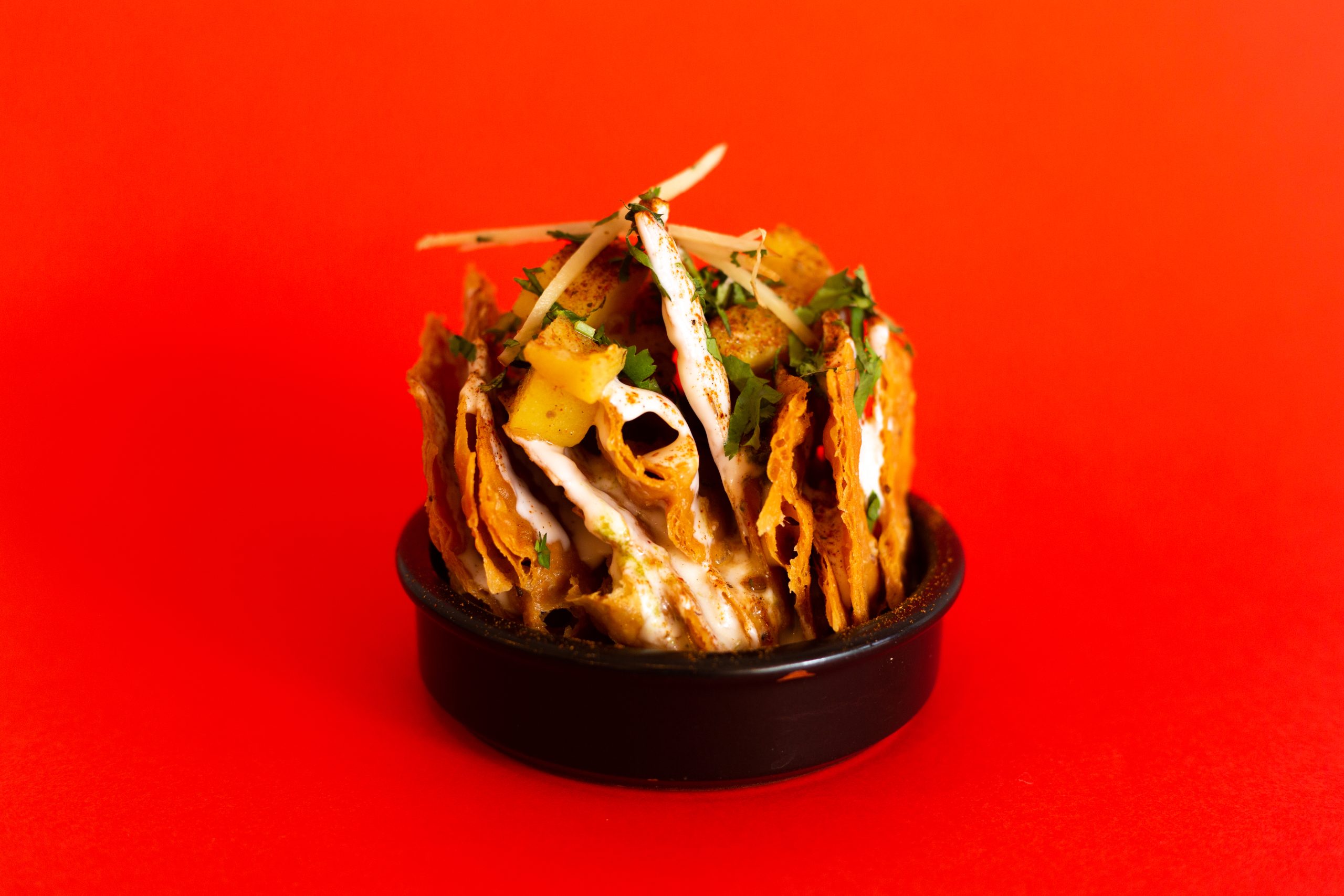 indian street food snack in bowl