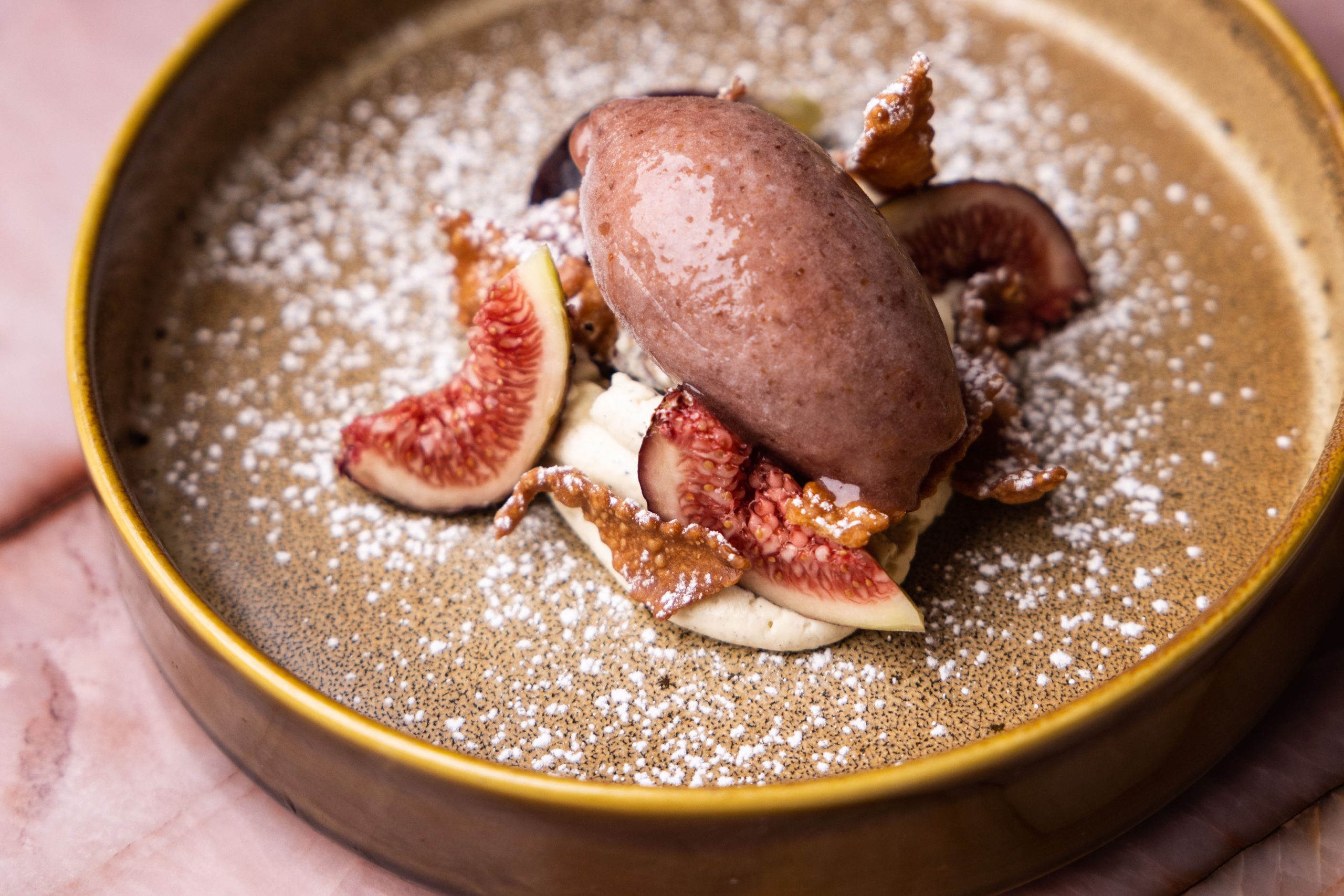 Fig, crostoli, goats curd, shiso - 0O9A4155 (1)