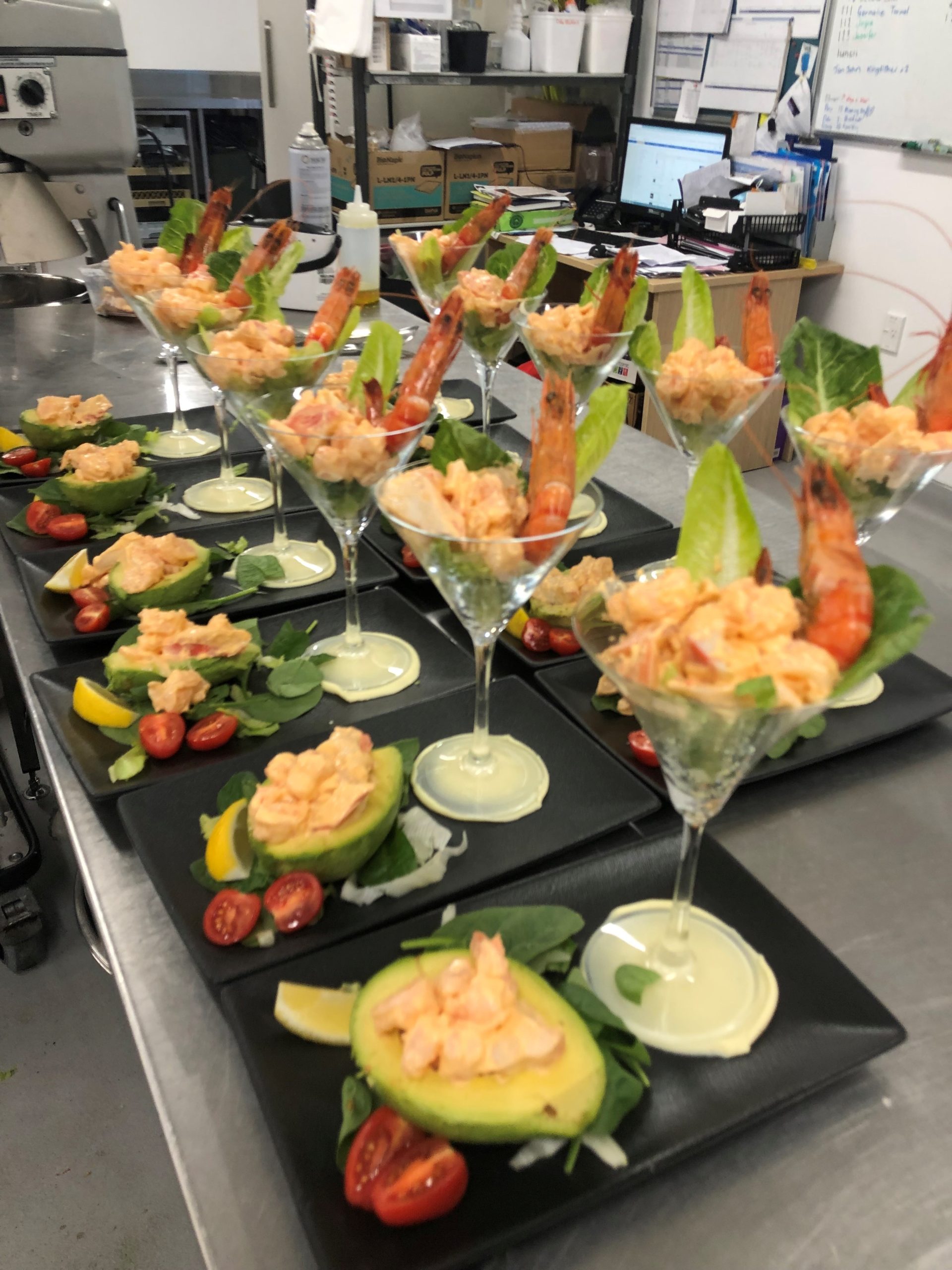 happy hour prawn & avocado cocktail